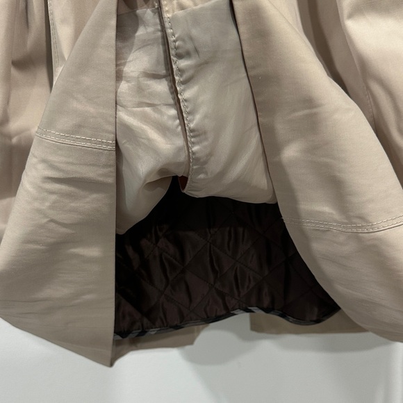 London Fog Beige Double-Breasted Water Resistant Trench Coat - Picture 15 of 16